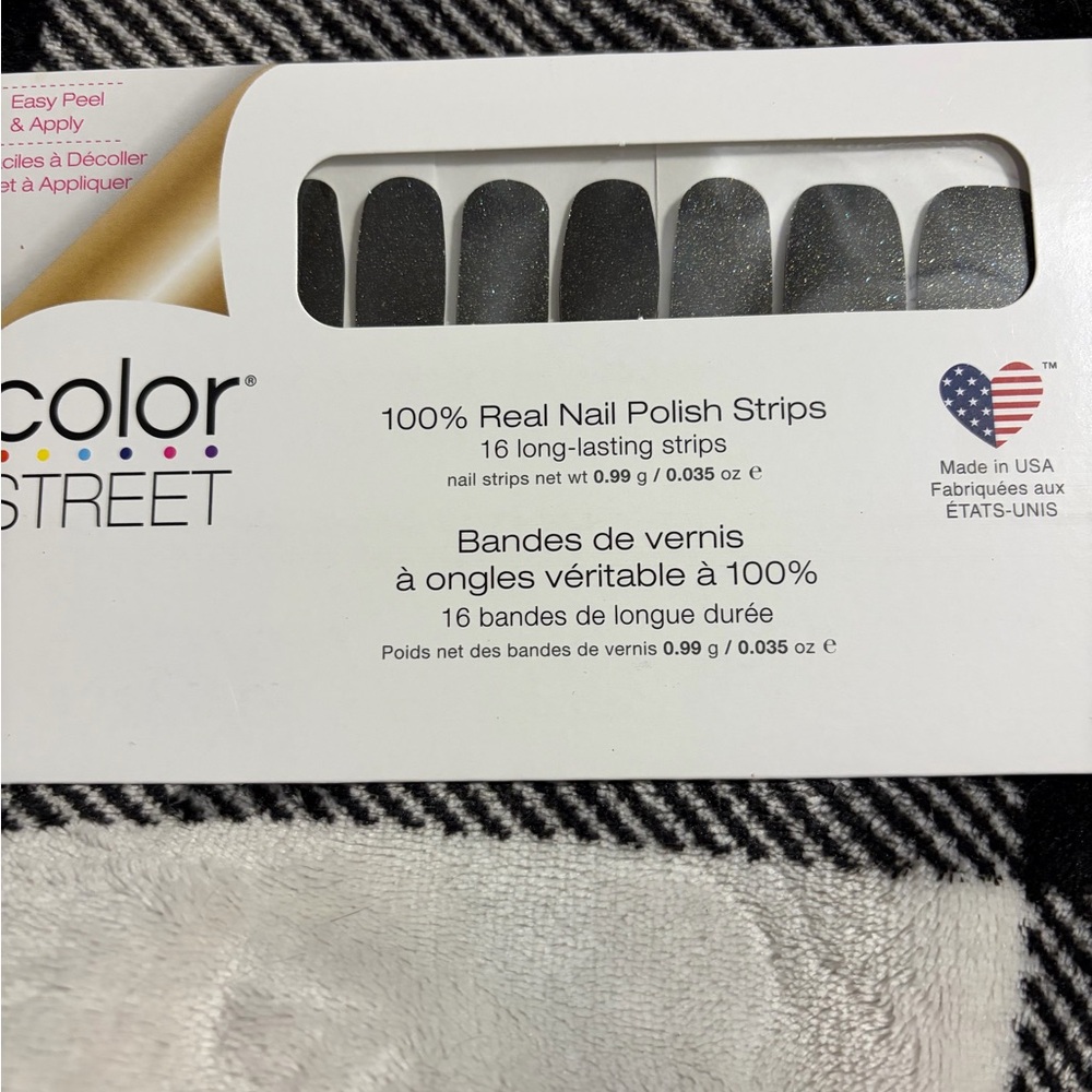 Color Street Black Glitter Nail Polish Strips MIDNIGHT WONDER
